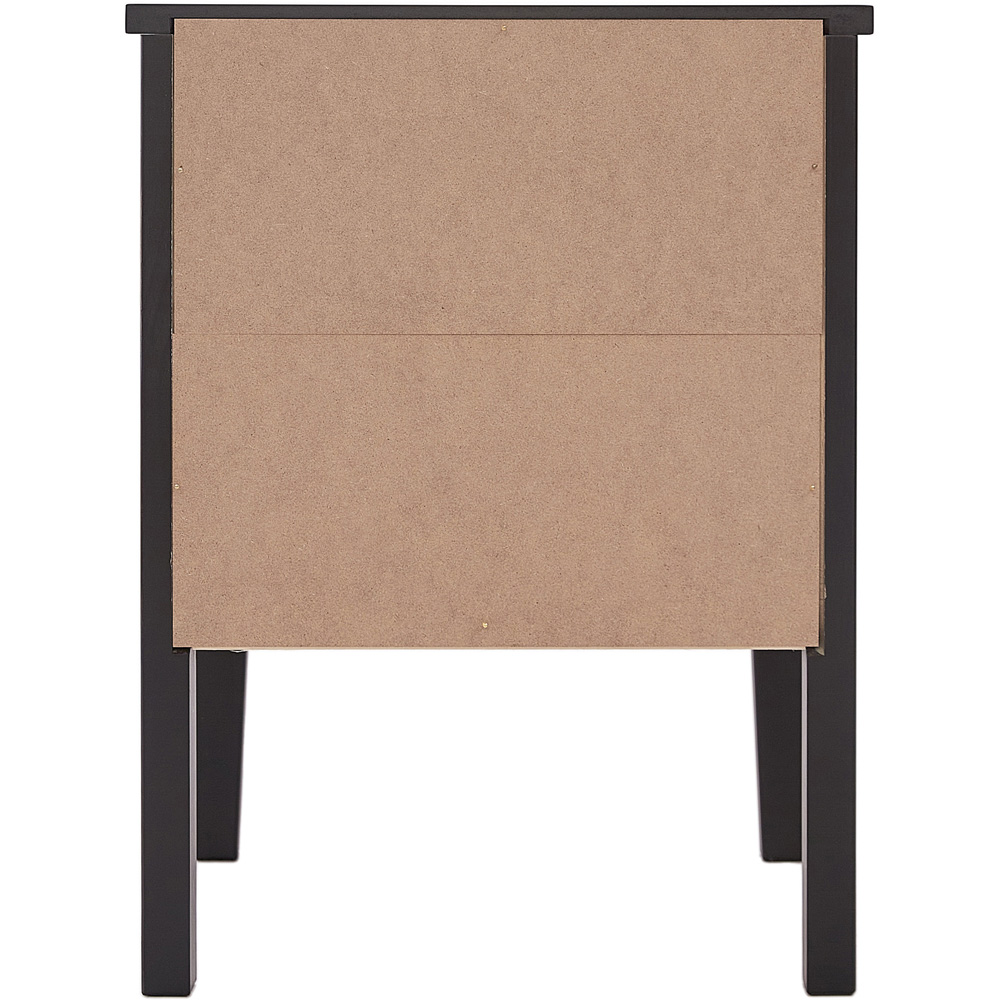 Palau 2 Drawer Black Bedside Table Image 4