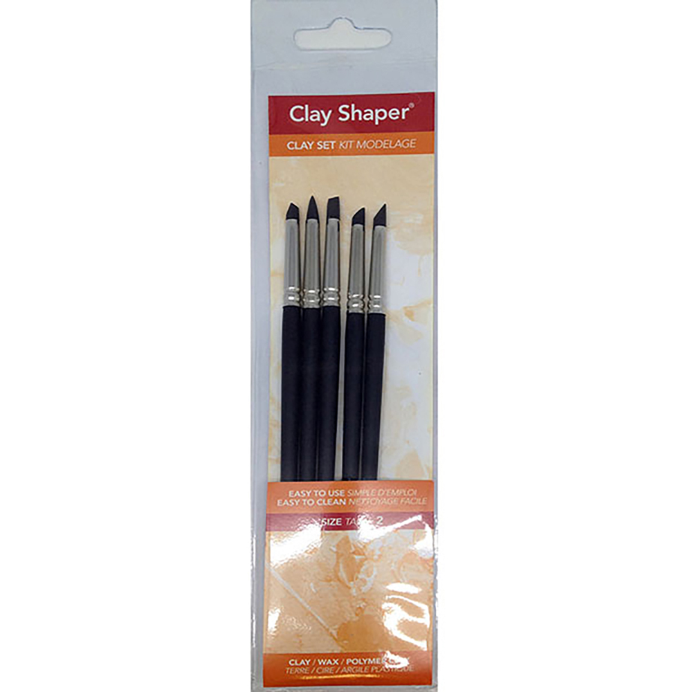 Colour Shaper Size 2 Black Clay Shaper Tool 5 Pack Image