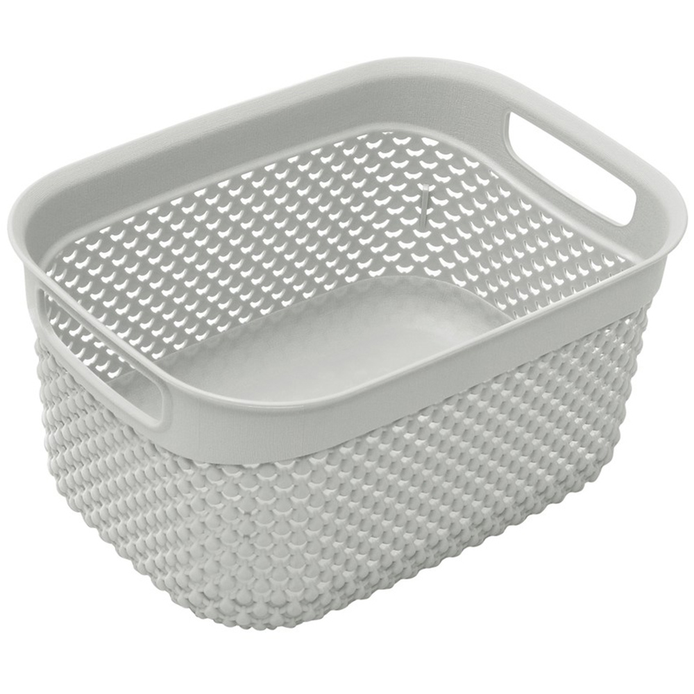 JVL Droplette 3.3L Ice Grey Storage Basket Image 4