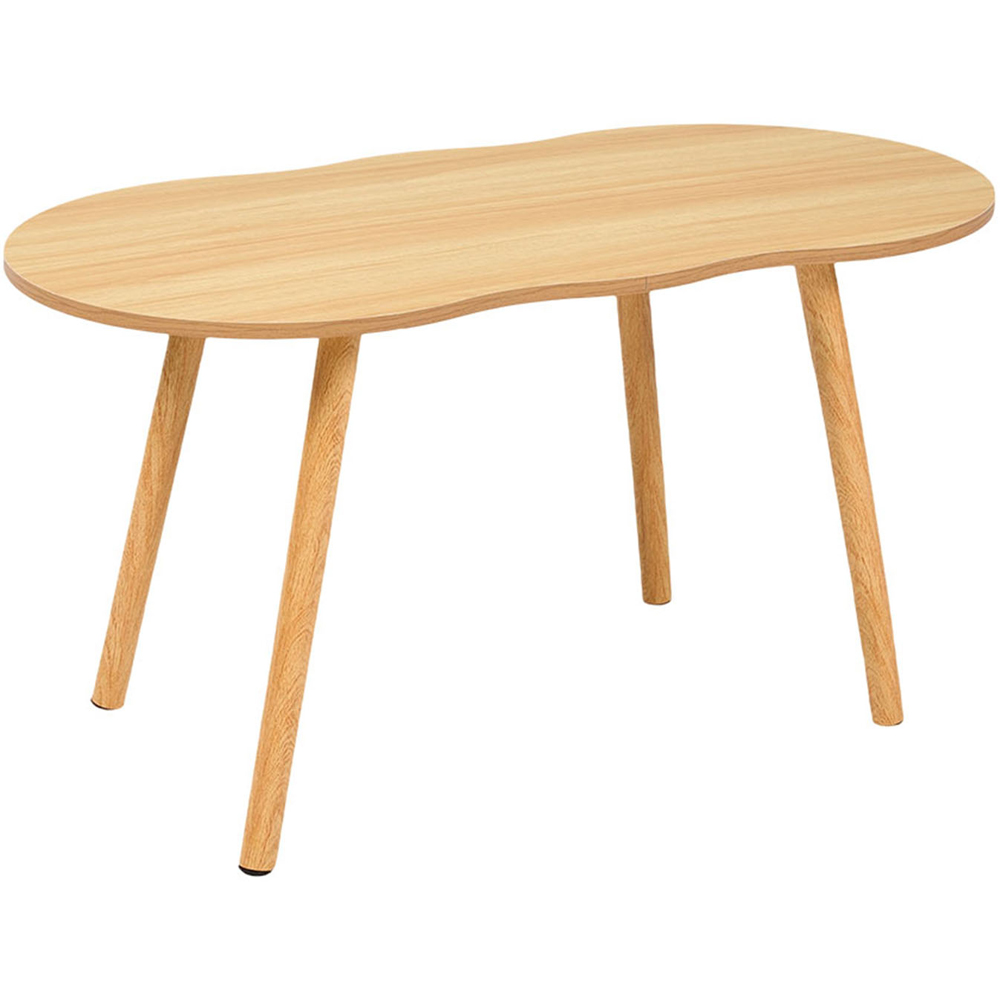 Living and Home Natural Wood Caterpillar Coffee Table with Pine Legs Image 2