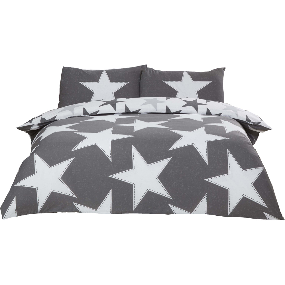Rapport Home Double Grey All Stars Duvet Set Image 2