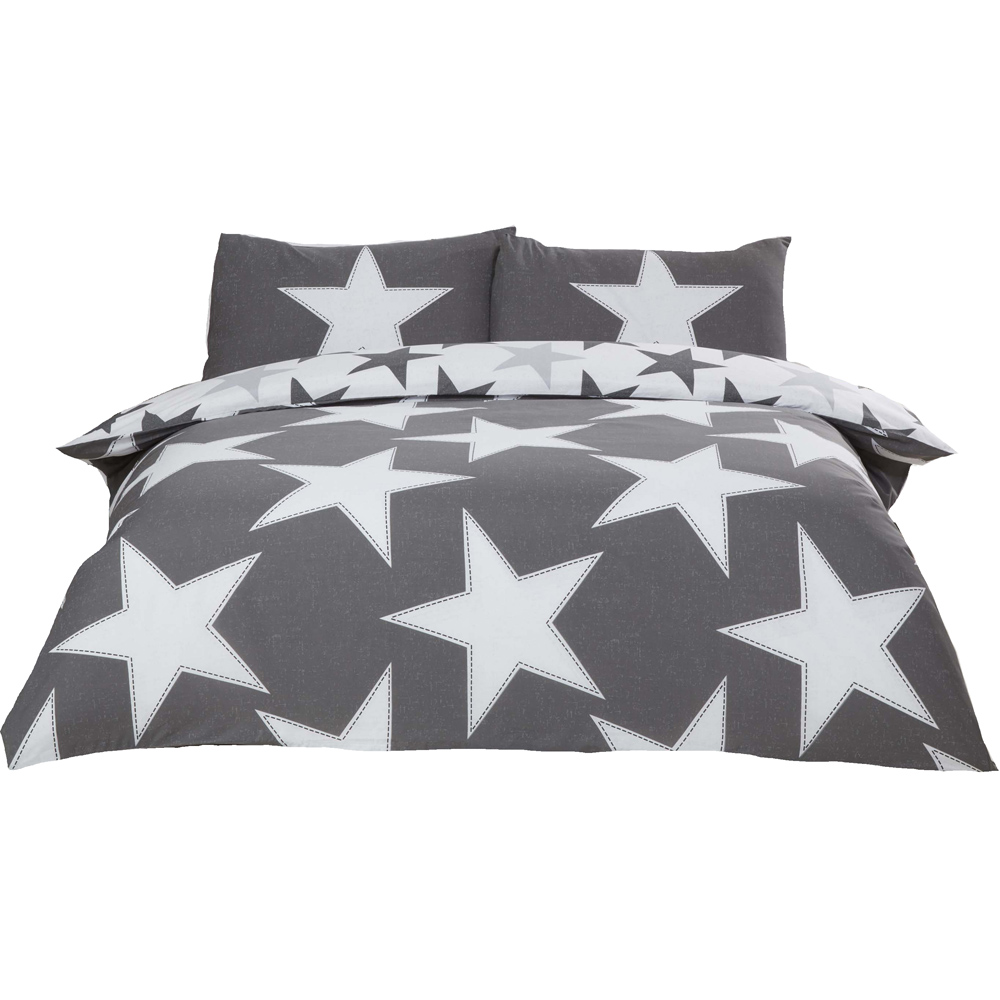 Rapport Home King Size Grey All Stars Duvet Set Image 2