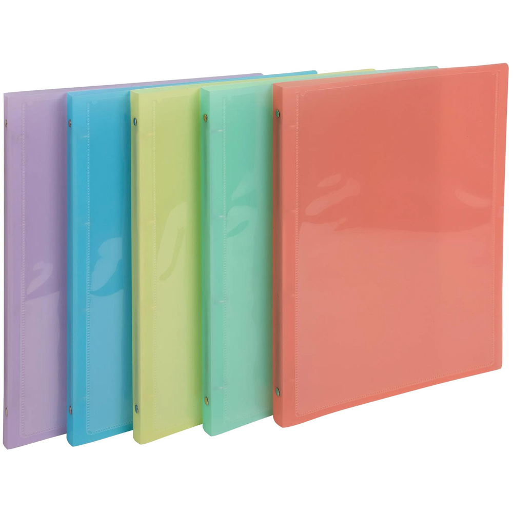 Exacompta Kreacover Pastel A4 Multicolour PP 4R Ring Binder 15mm 20 Pack Image 6