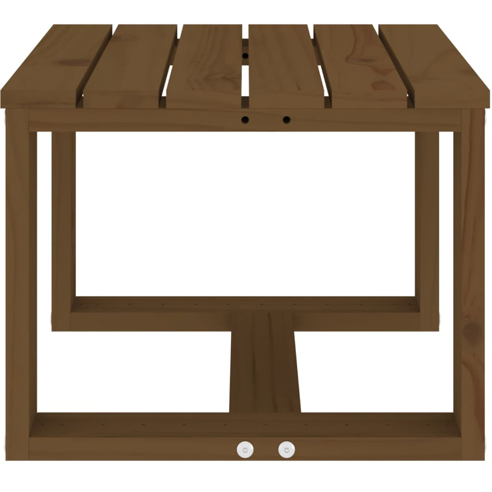 vidaXL Honey Brown Solid Wood Pine Garden Side Table Image 5