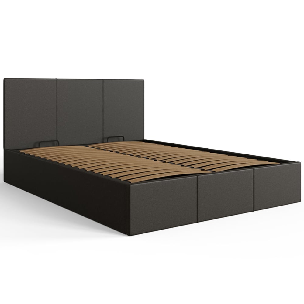 GFW King Grey Side Lift Ottoman Bed Image 3