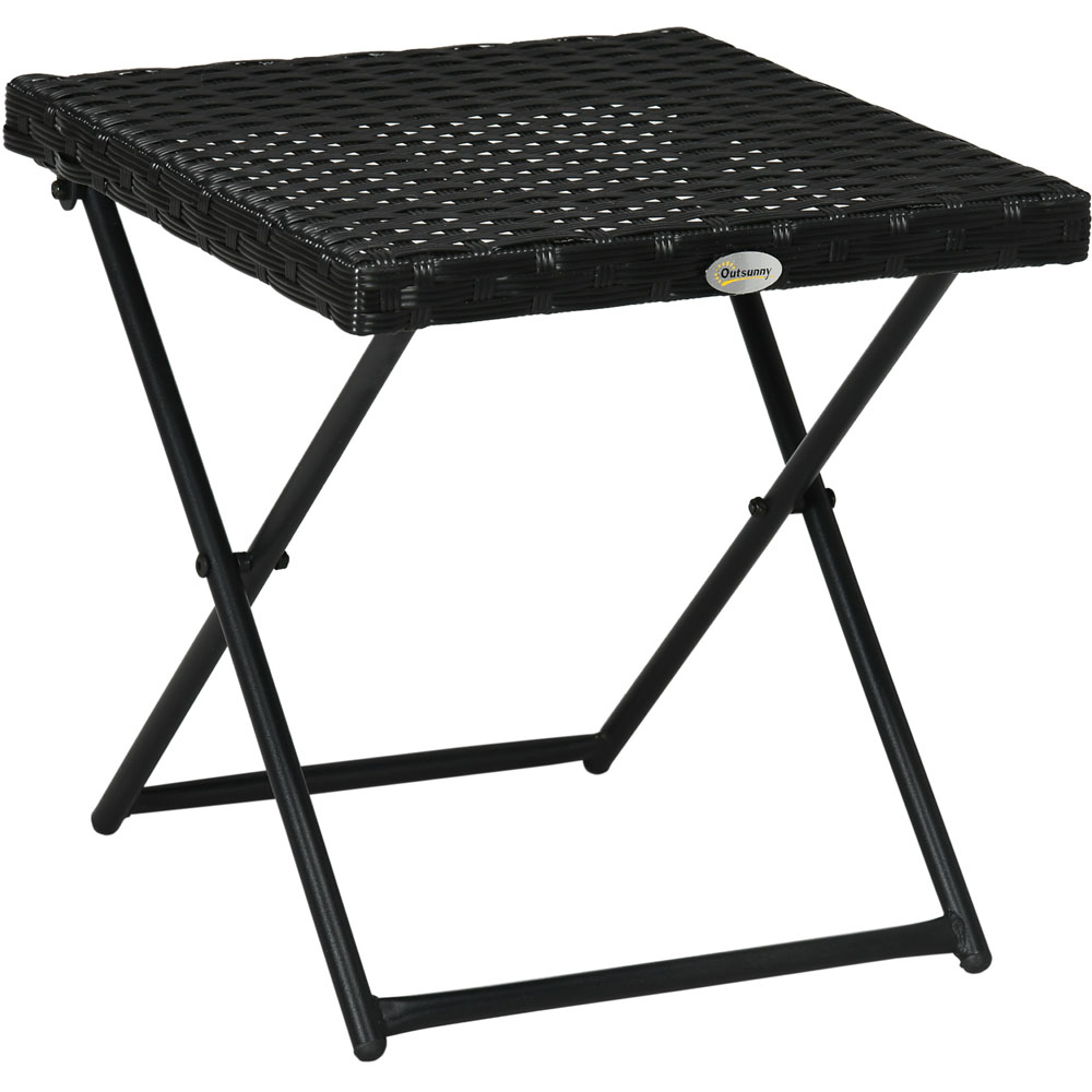 Outsunny Square Folding Rattan Table Image 2