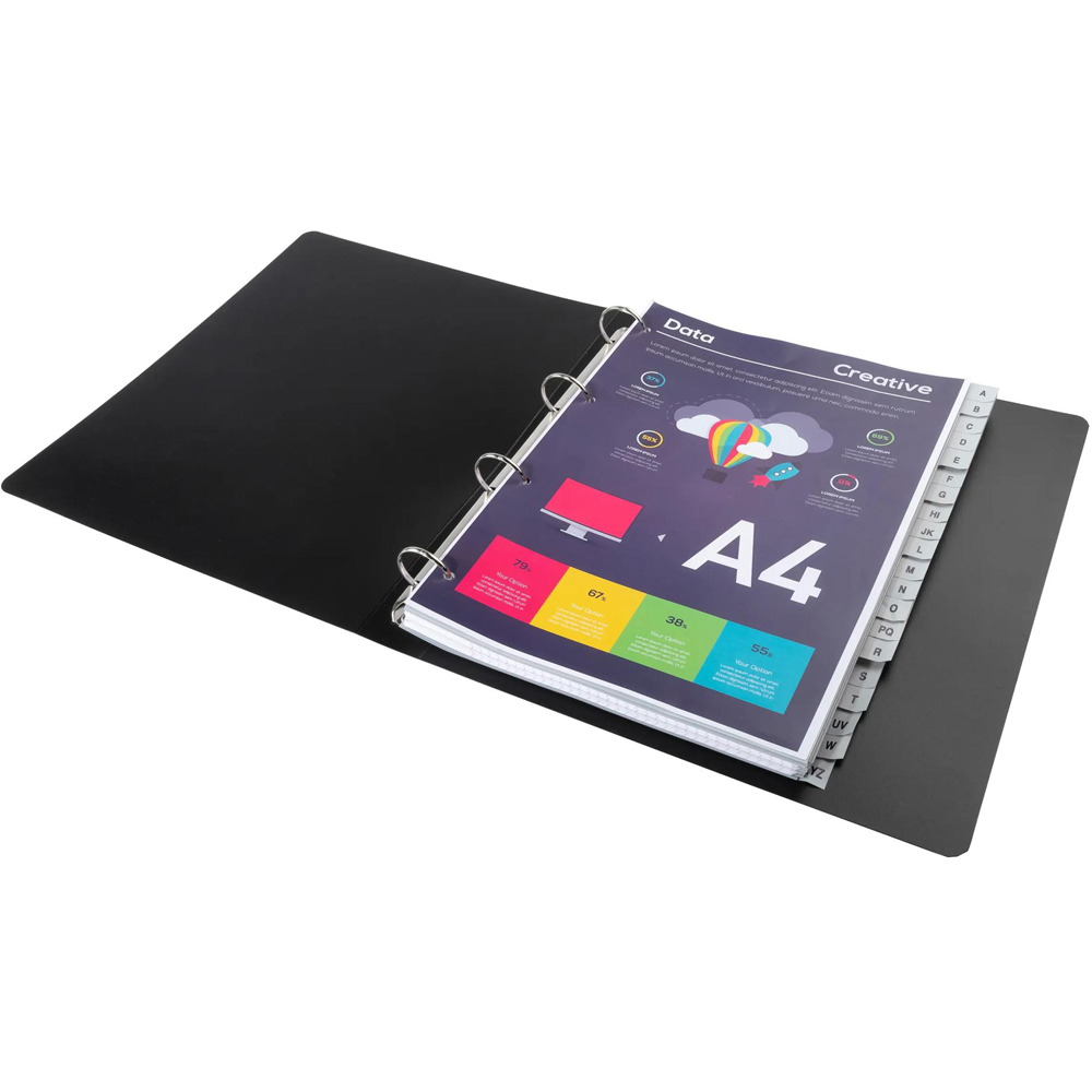 Exacompta A4 Grey Recycled Polypropylene A-Z Divider 20 Pack Image 3