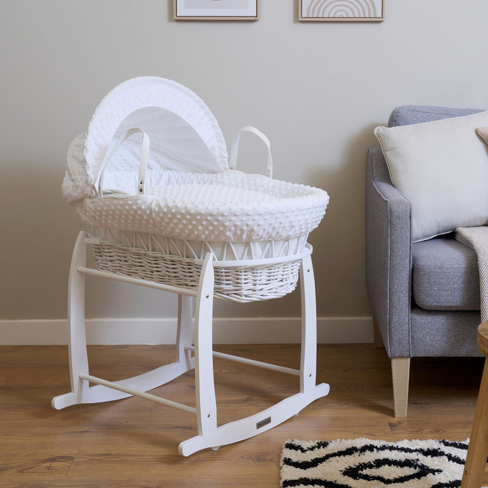Clair De Lune White Dimple White Wicker with Rocking Stand Image 2