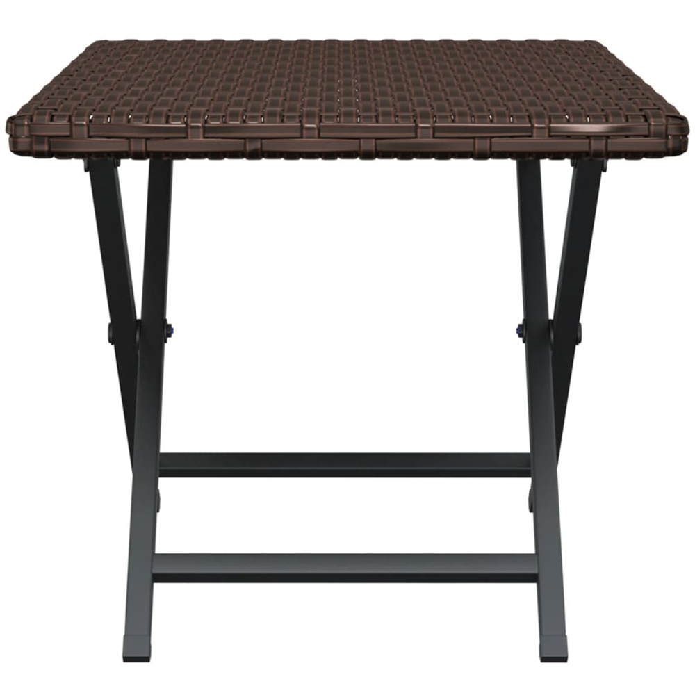 vidaXL Brown Polyrattan Foldable Garden Table Image 4