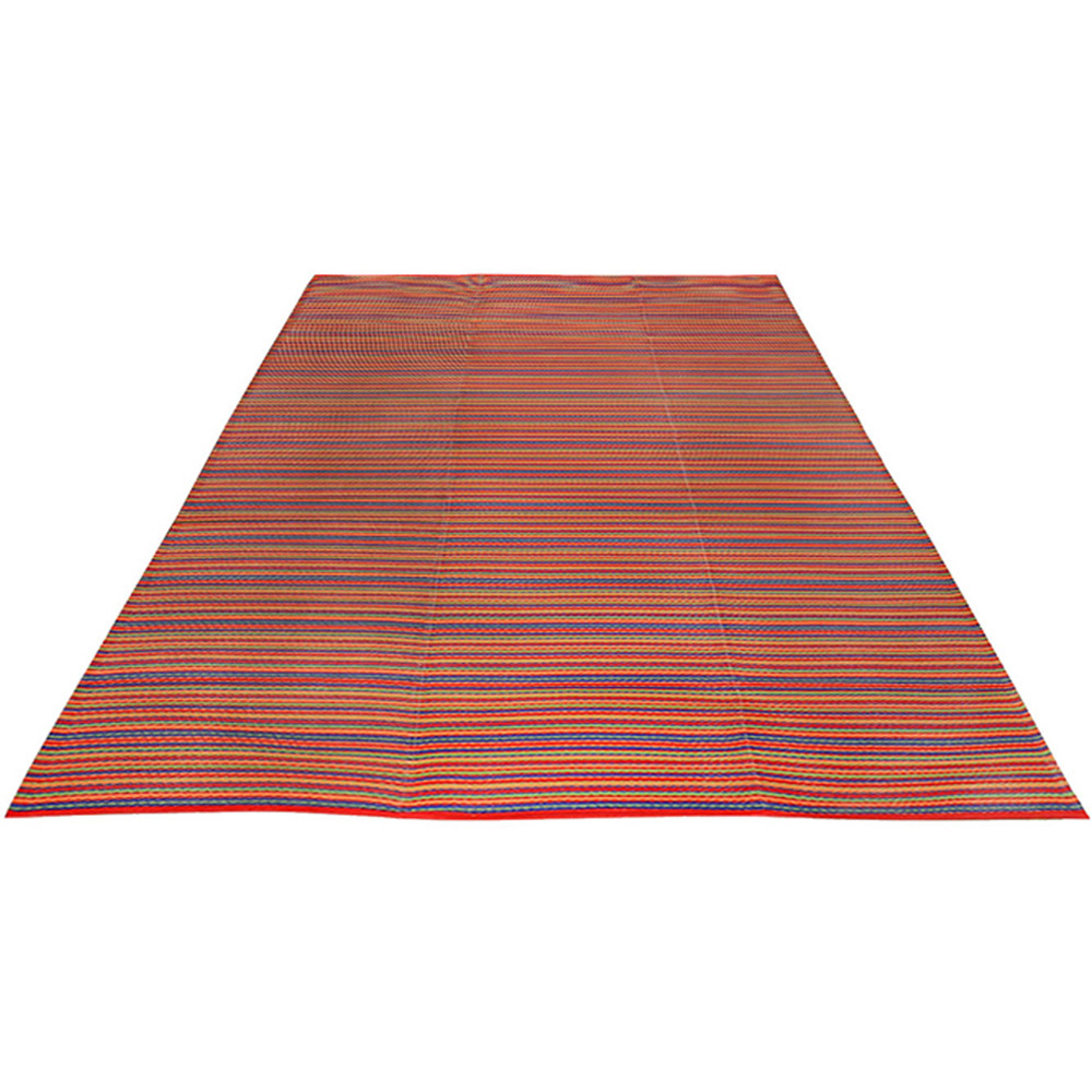Green Decore Weaver Multi Red Camping and Picnic Rug 180 x 270cm Image 1