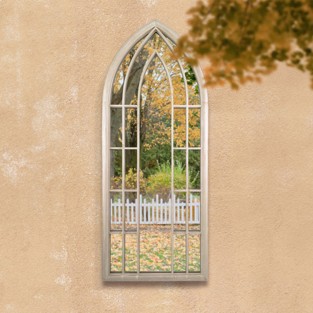 MirrorOutlet Somerley Gothic Arched Garden Mirror 150 x 61cm Image 4