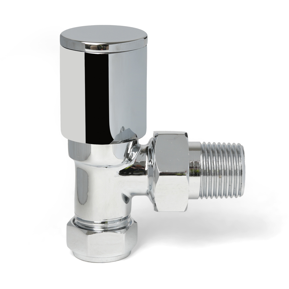 Go Bathrooms Chrome Angled Radiator Valve 15mm 2 Pack Image 2