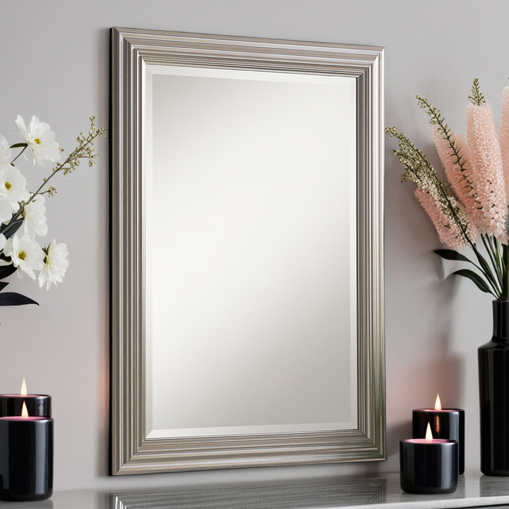 Yearn Silver Champagne Bevelled Mirror 100.5 x 72.5cm Image 2