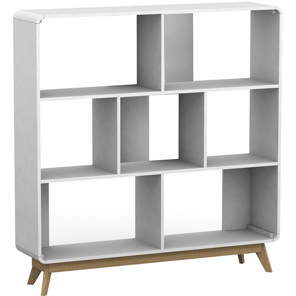 Loft24 Cassie 7 Shelf White Display Unit Image 2