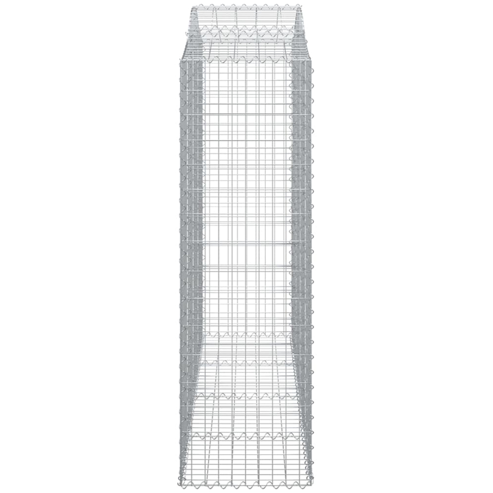 vidaXL Silver Galvanised Iron Arched Gabion Basket 200 x 50 x 160/180cm 10 Pack Image 3