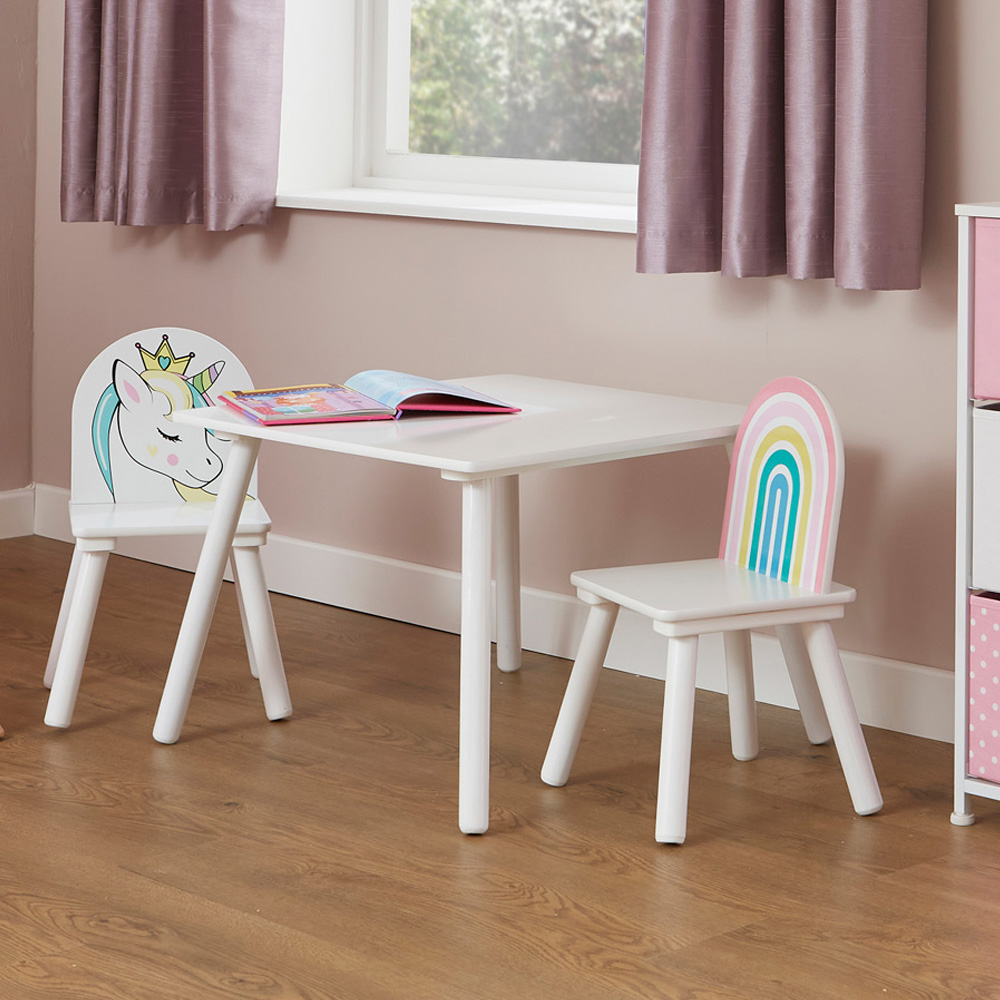 Liberty House Toys Kids Unicorn Table and 2 Chairs Chest Image 6