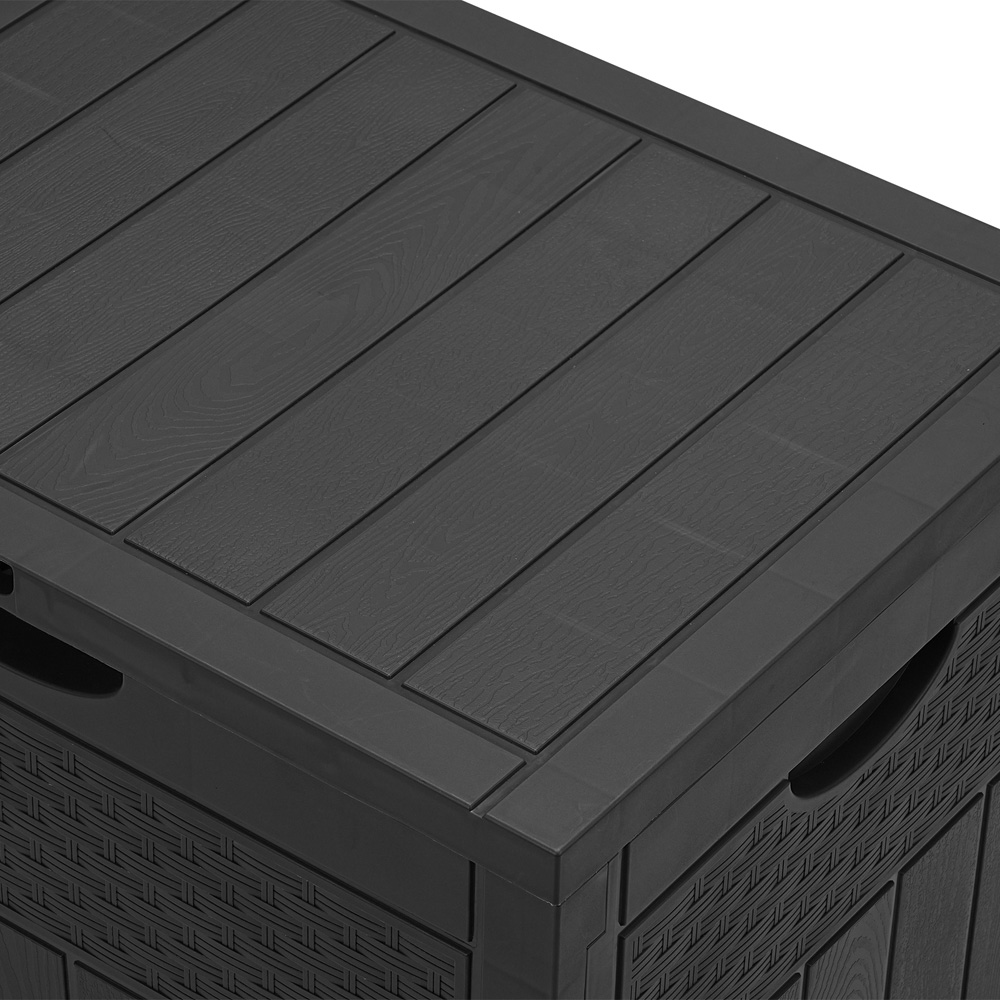 Living and Home Black Waterproof Rattan Texture Storage Box 126L Image 4