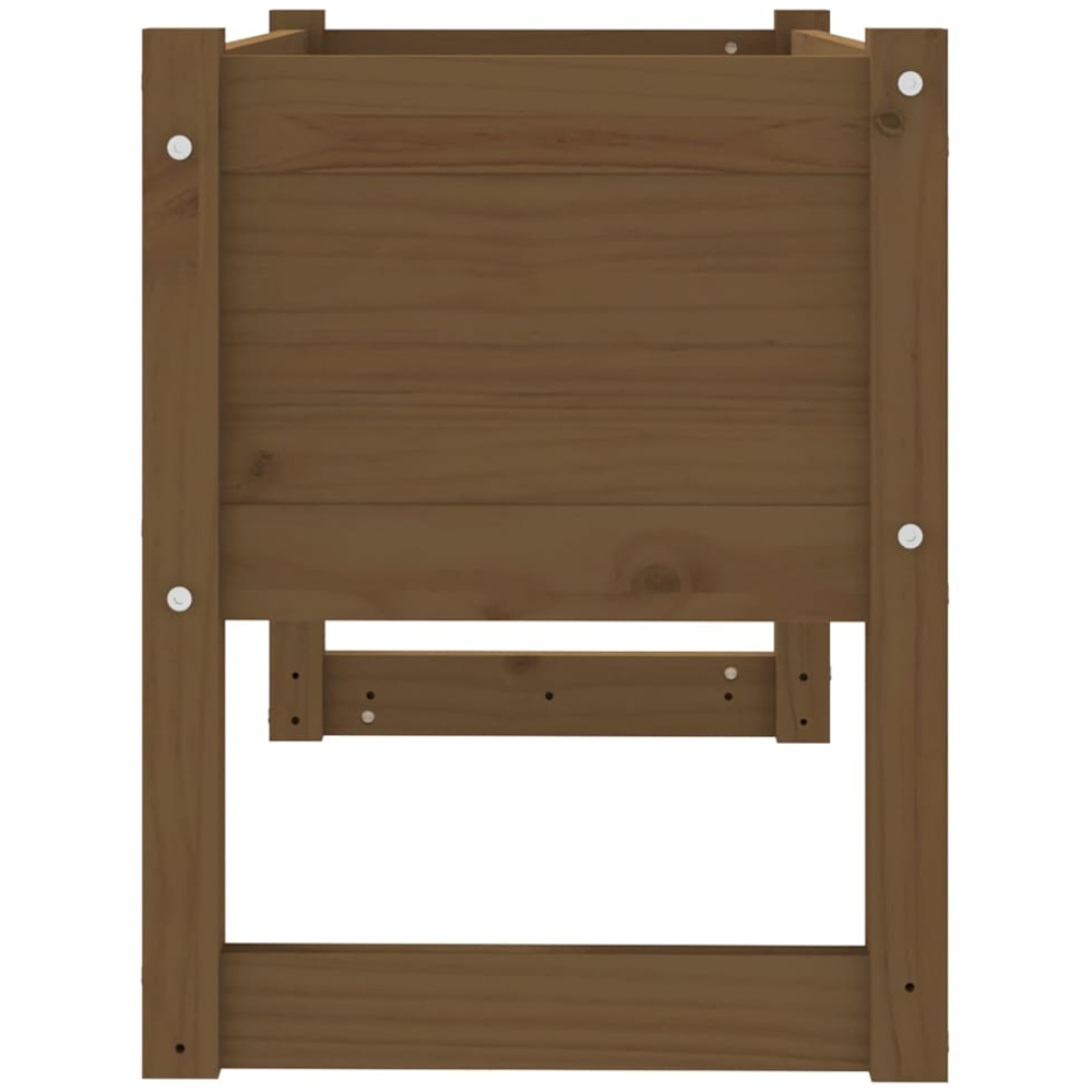 vidaXL Honey Brown Solid Pine Wood Garden Planter 78 x 40 x 52cm Image 4