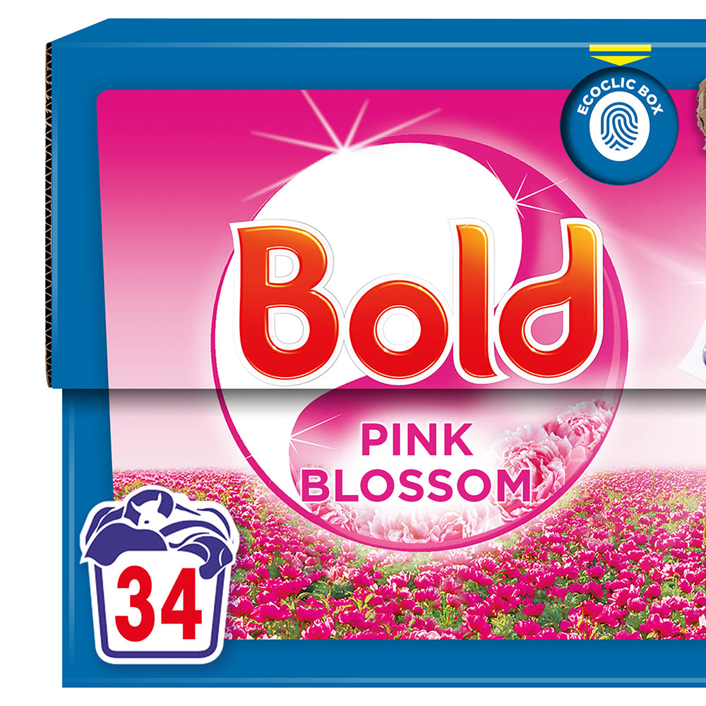 Bold All in 1 Pods Pink Blossom Washing Liquid Capsules 34 Washes Image 2