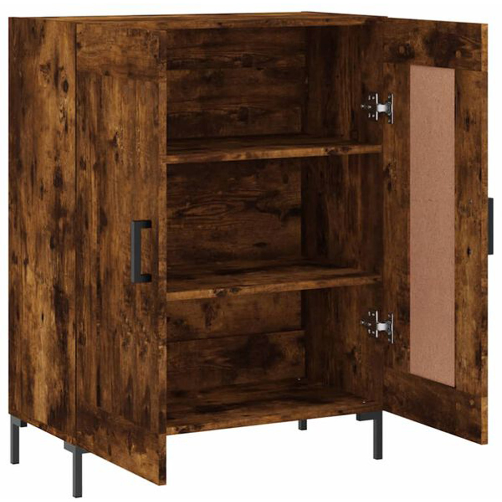 vidaXL 2 Door Smoked Oak Sideboard Image 4