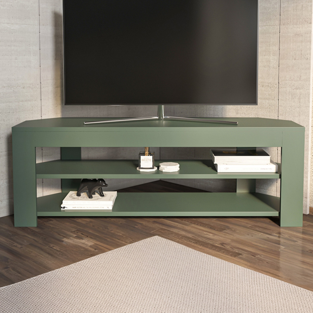 Decorotika Rita 2 Shelf Silva Corner TV Stand for 43 inch TV Image 1
