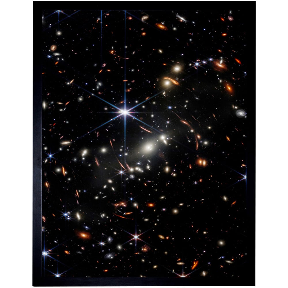 Artery8 NASA James Space Telescope Deep Field Stars Galaxies Image Framed Wall Art Print 30 x 41cm Image 1