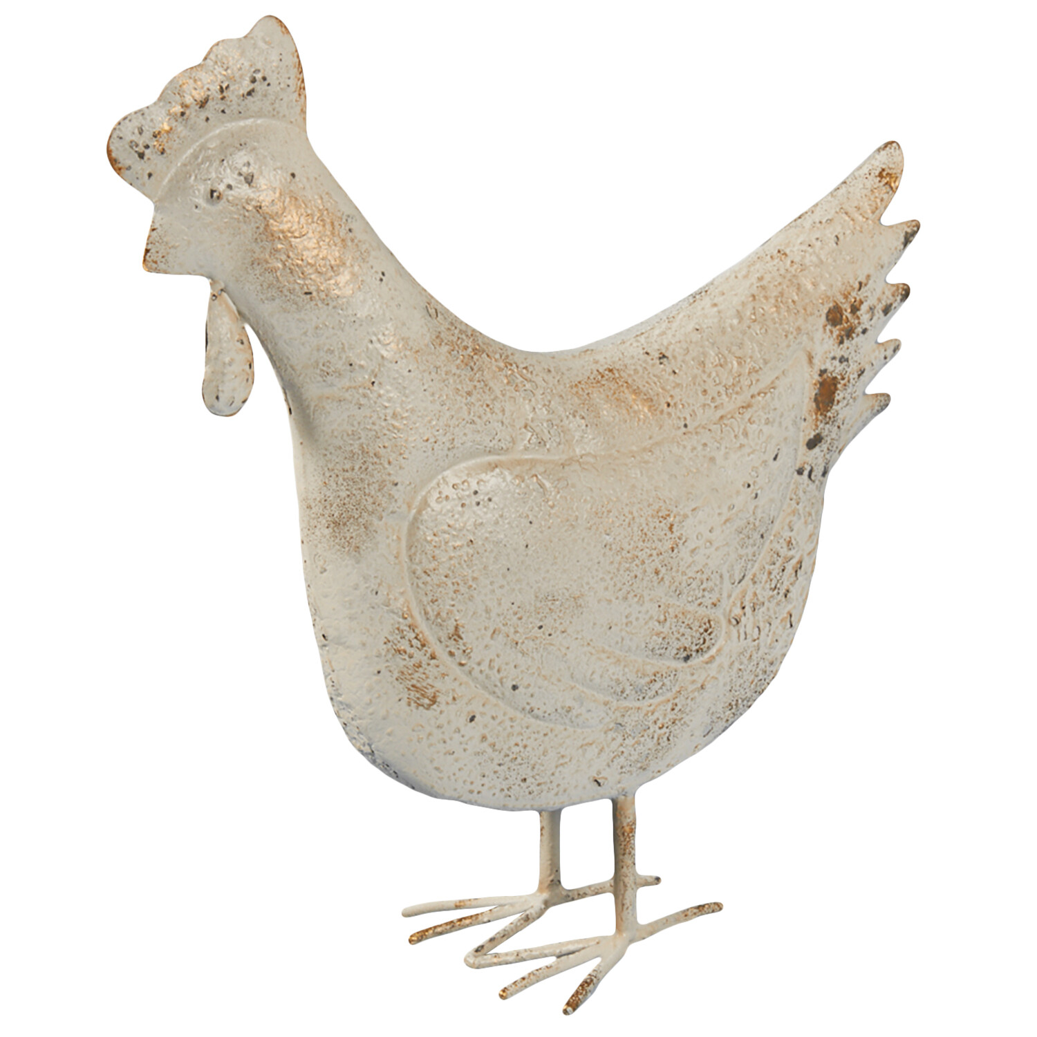 Metal Chicken Ornament - White Image 5