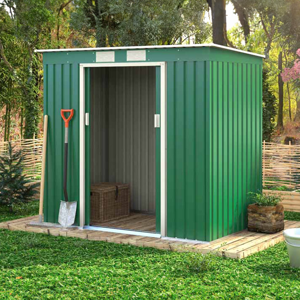 Royalcraft 7 x 4ft Ascot Shed Green Image 2