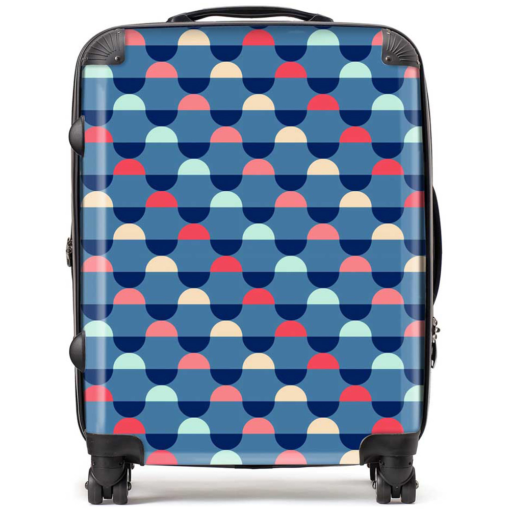 Warren Reed Designer Large Geometric Pattern Suitcase Image 1