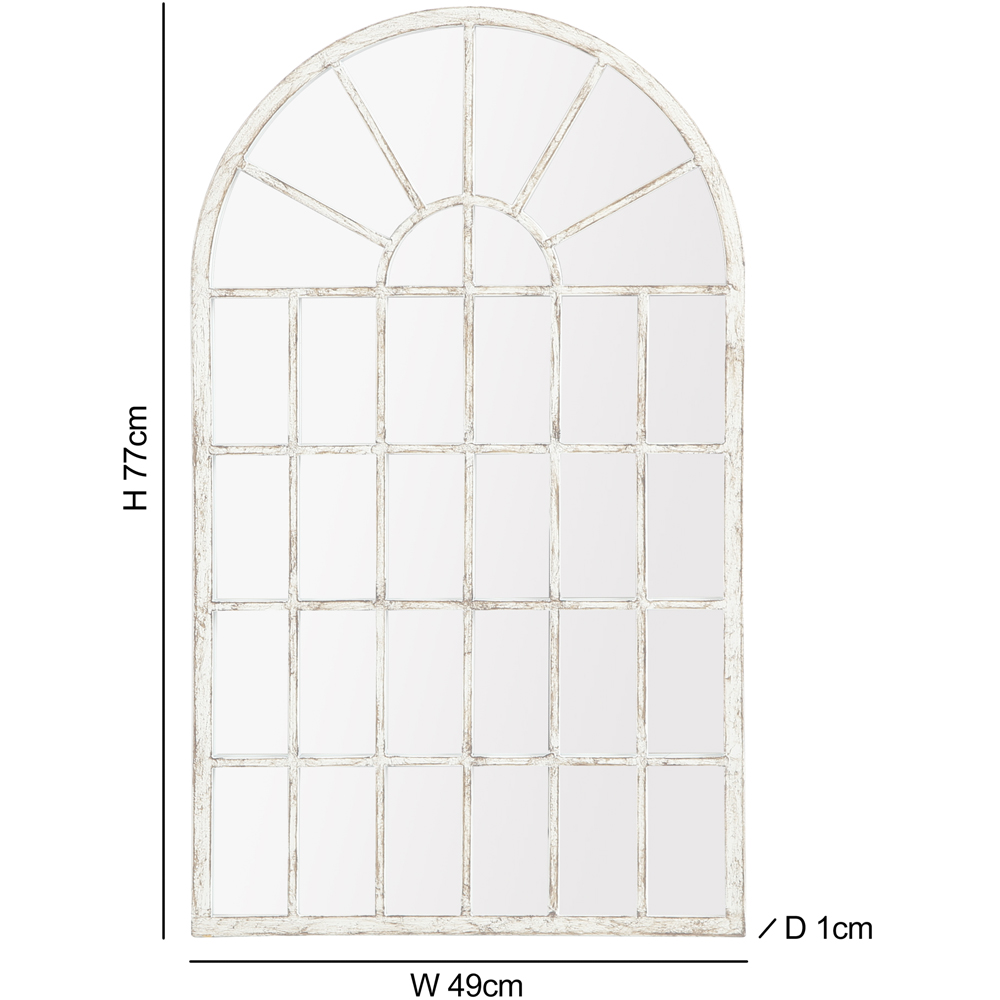 Home Garden Direct White Gold Gothic Arch Large Mirror 77 x 49cm Image 5