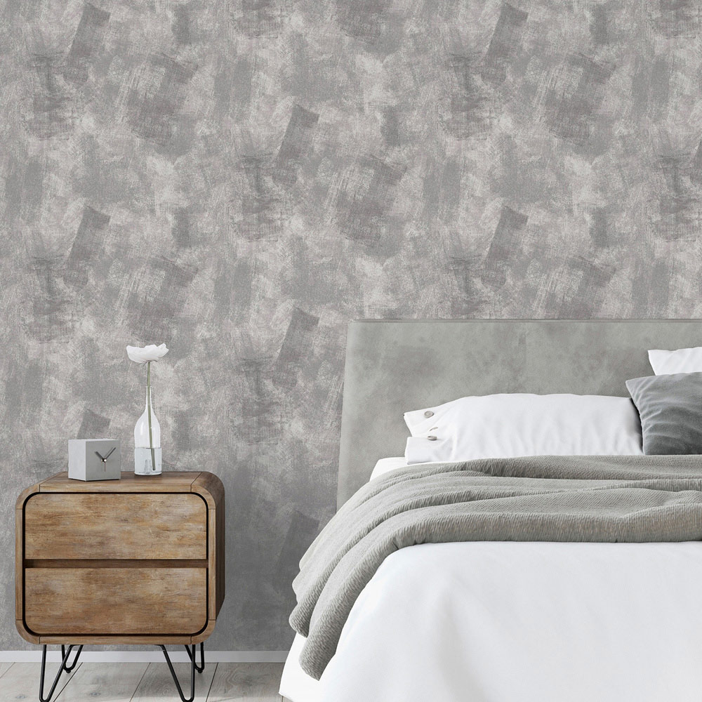 Arthouse Brushed Strokes Grey Wallpaper Image 5