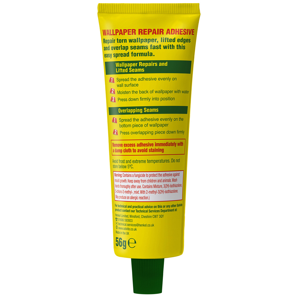 Solvite Wallpaper Repair Adhesive 56g Wilko