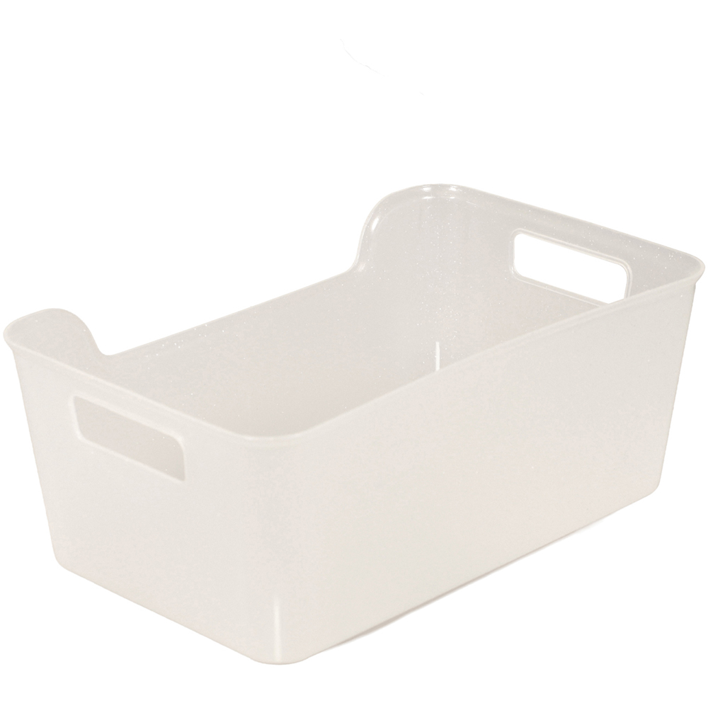 Glitter Extra Large Storage Basket White Image 5