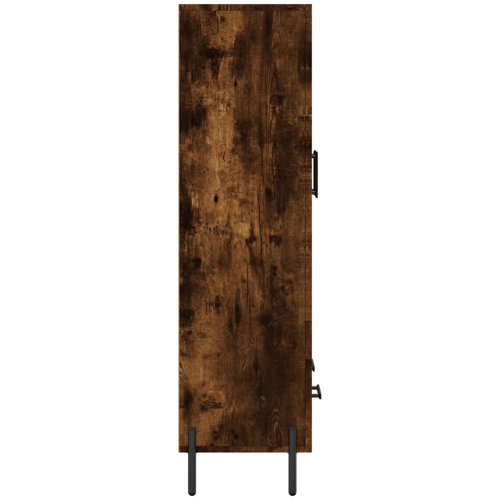 vidaXL 2 Door Single Drawer Smoked Oak Highboard Image 7
