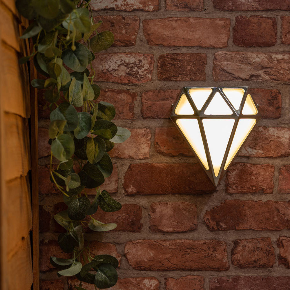 ValueLight Diamond Chrome LED Bathroom Outdoor Wall Light Image 8