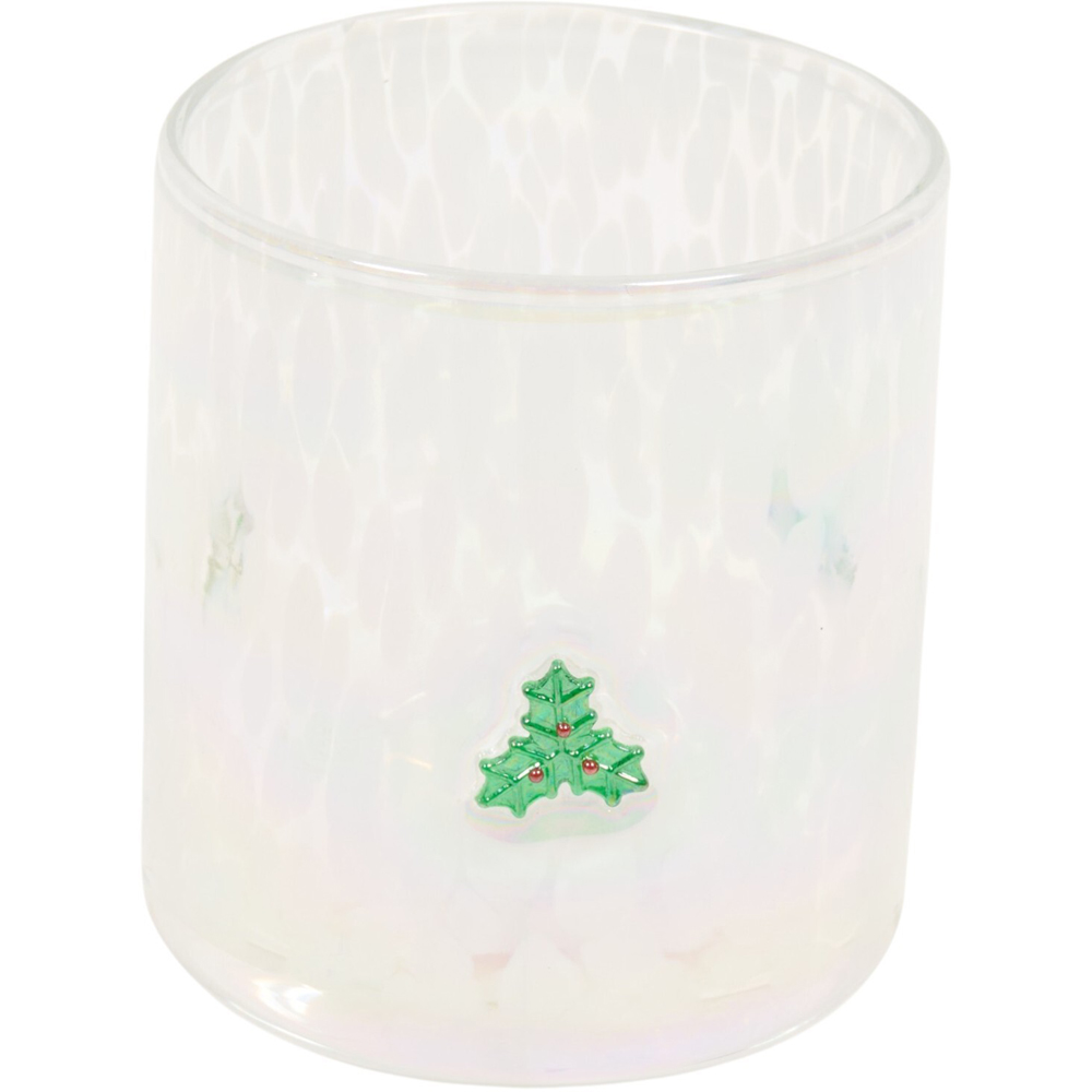Iridescent Confetti Glass with Xmas Icons Image 4