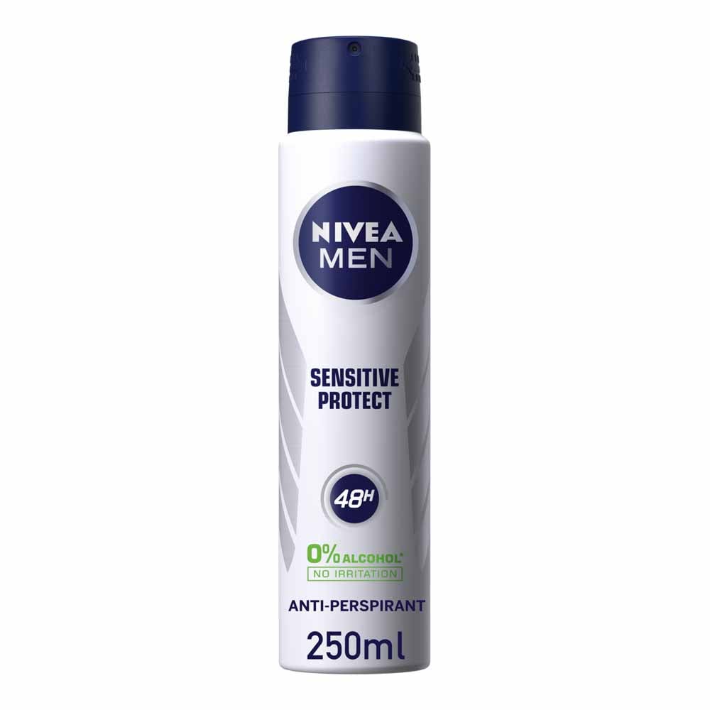 Nivea Men Sensitive Protect Anti Perspirant Deodorant Spray Case of 6 x 250ml Image 2