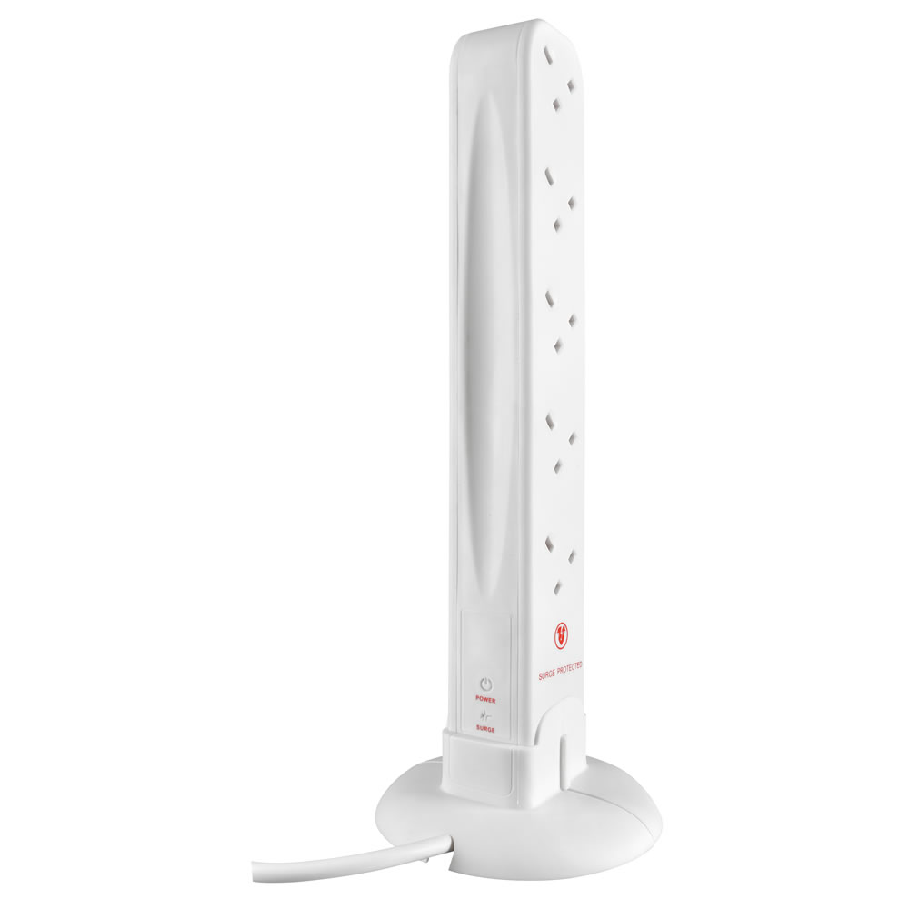 Wilko 10 Gang Surge Protected Extension Tower Image 5