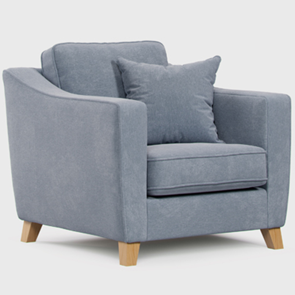 Marlon City Fine Blue Armchair Image 2