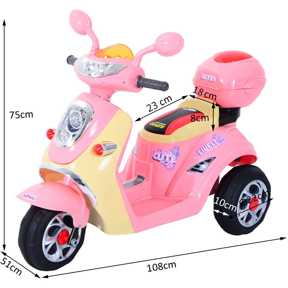 Tommy Toys Kids Electric Ride On Tricycle Pink Image 6