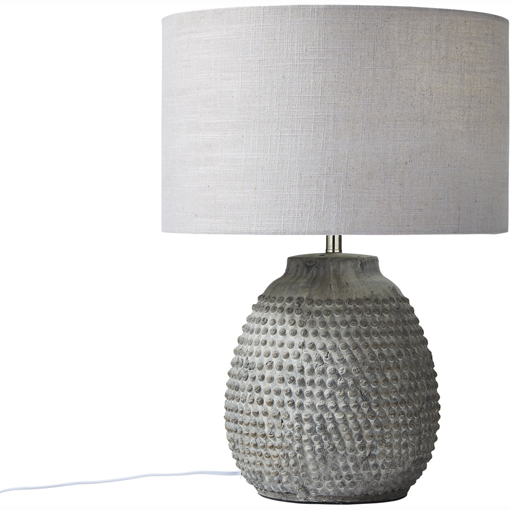 The Lighting and Interiors Grey Ludlow Bobble Table Lamp Image 1