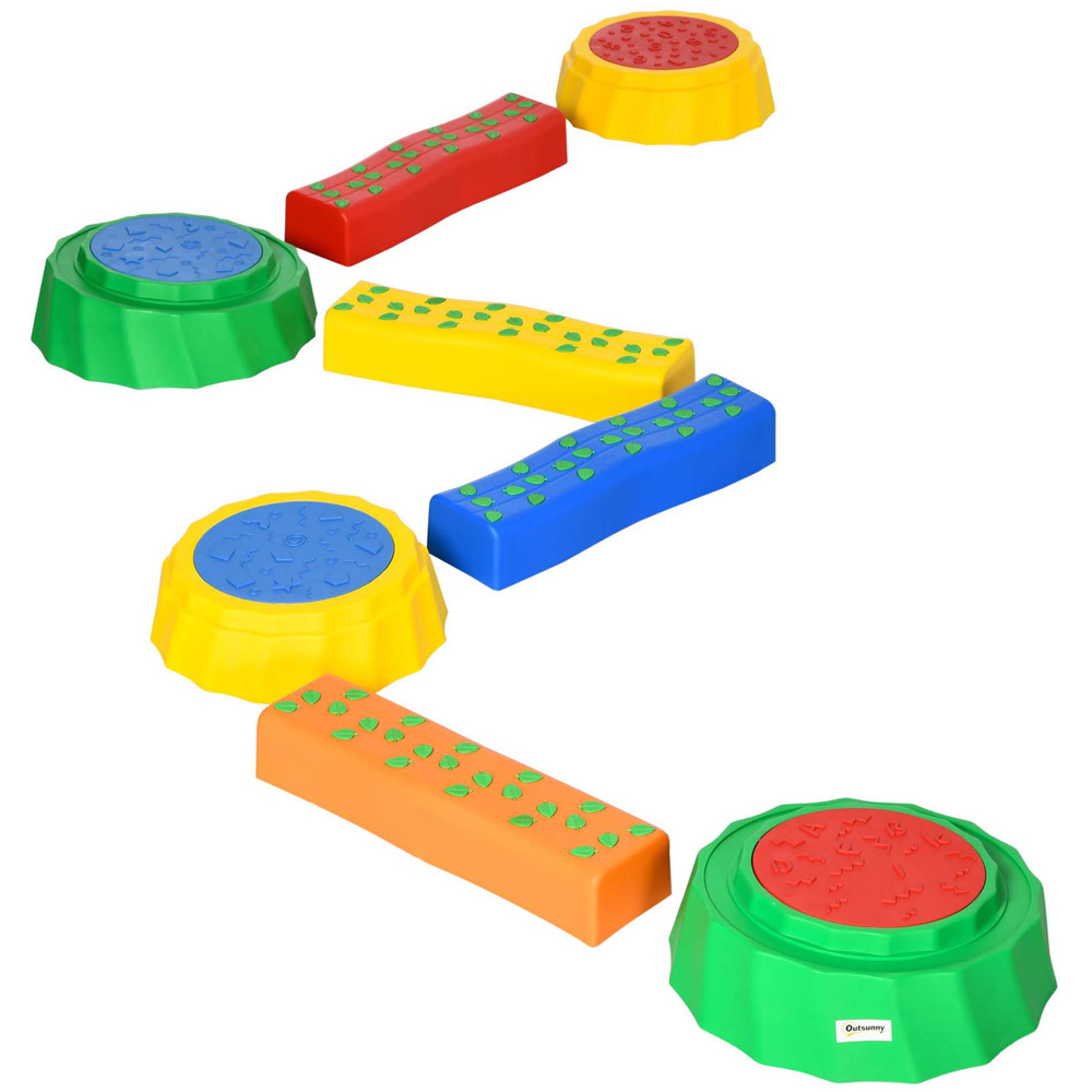 Outsunny Kids 8 Piece Stepping Stone Set Image 1
