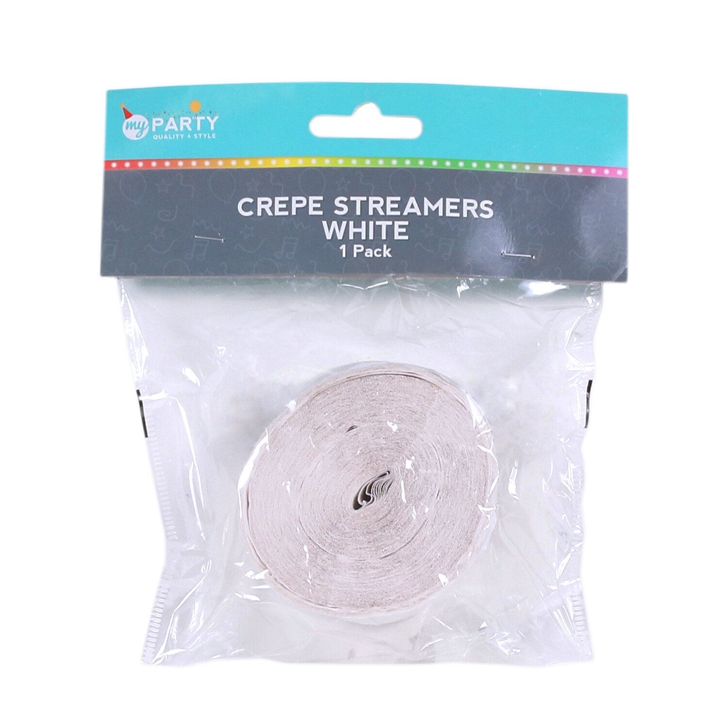Crepe Streamer Roll - White Image