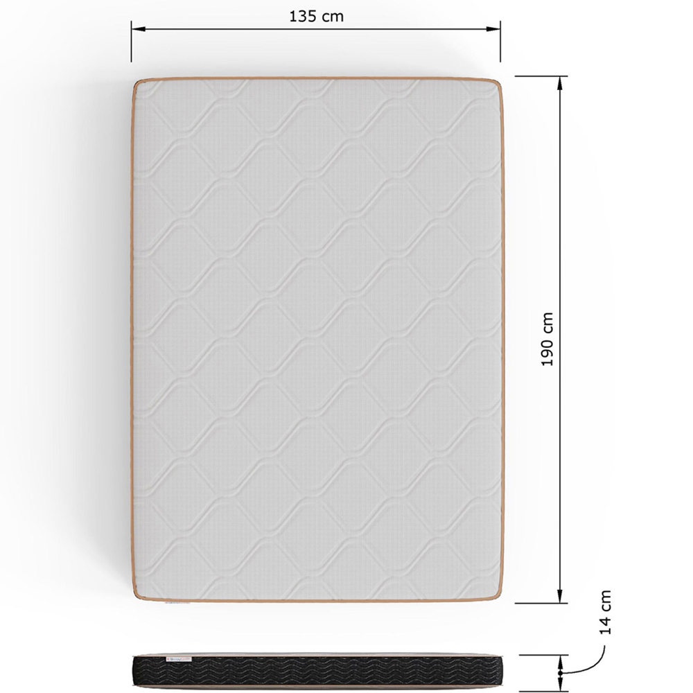 GFW Double Natural Hopsack Fabric Side Lift Ottoman Bed with Bonnell Mattress Image 8