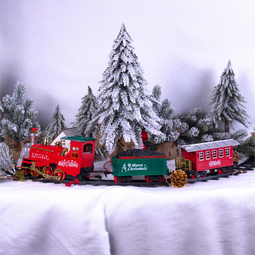 St Helens 2 Carriages Battery Operated Christmas Train Set Image 3
