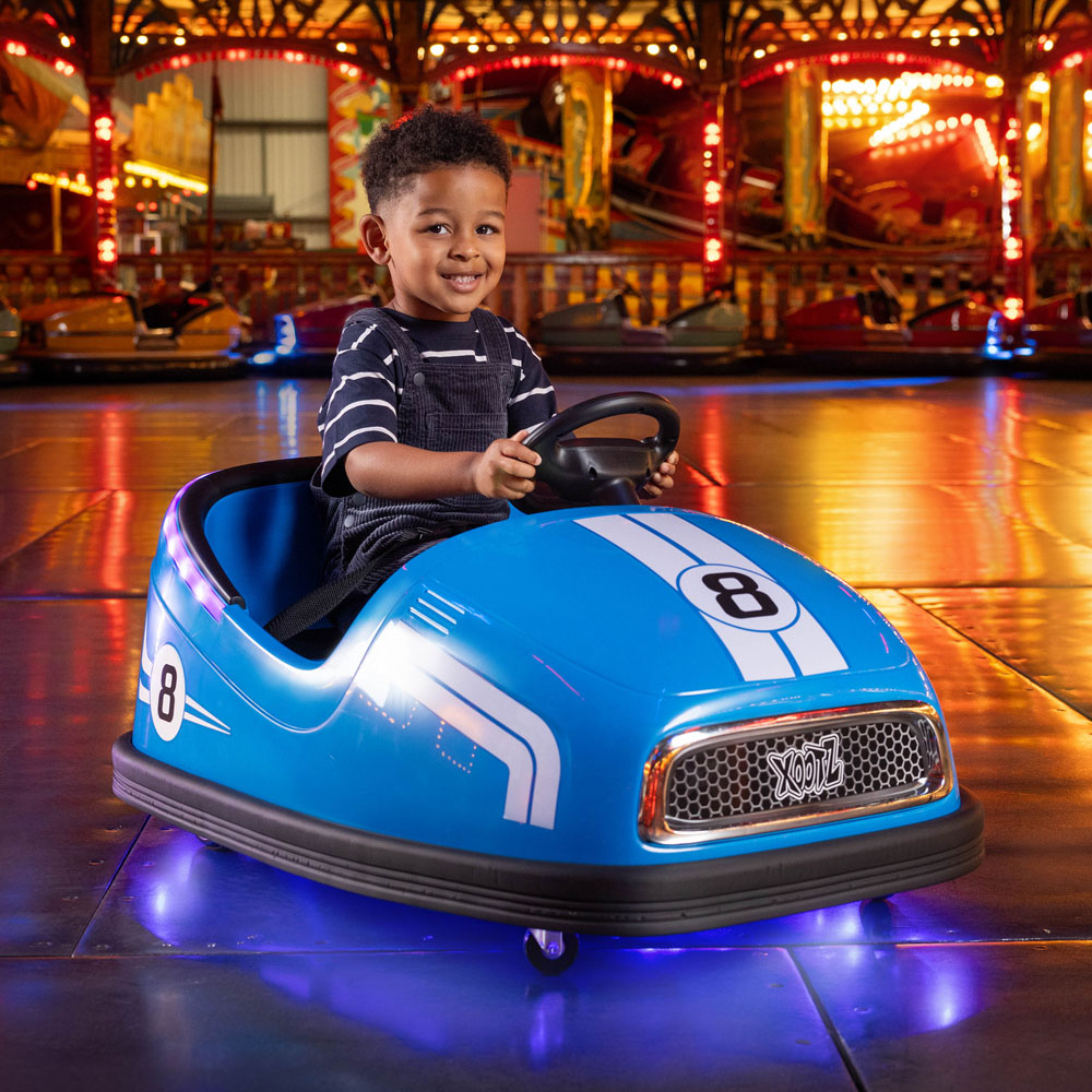 Xootz Blue Kids Electric Big Bumper Ride-On Car Image 2