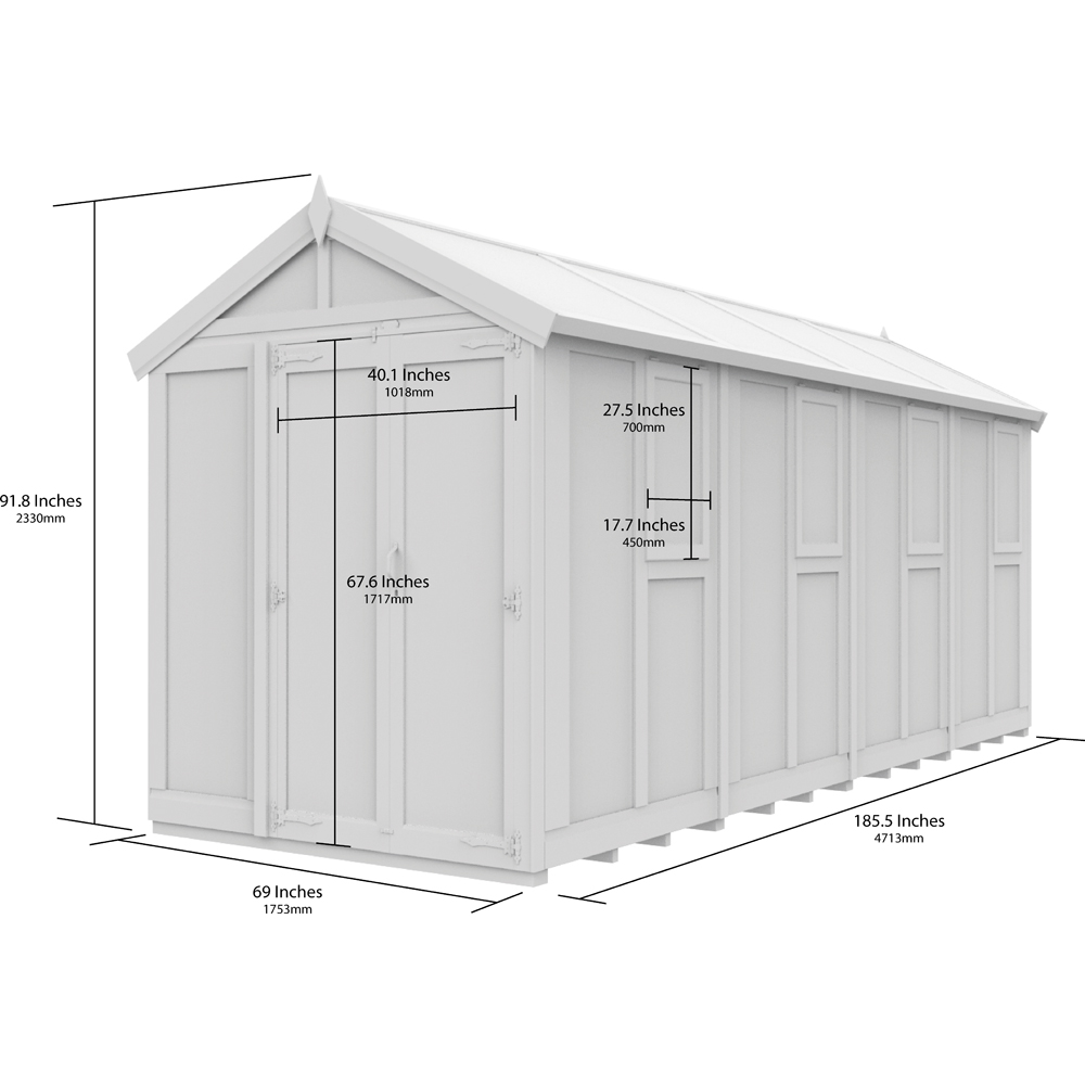 DIY Sheds Pressure Treated Tongue and Groove Timber and Glass 6 x 16ft Greenhouse Image 6
