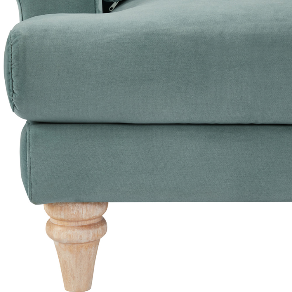 Home Detail Churchill 2 Seater Teal Velvet Sofa Image 8