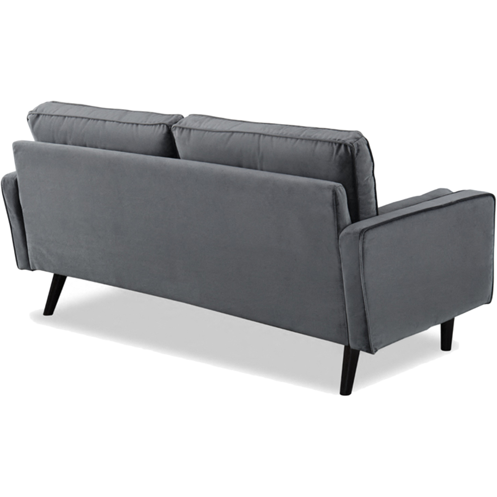 Home Detail Scott 3 Seater Grey Velvet Sofa Image 5