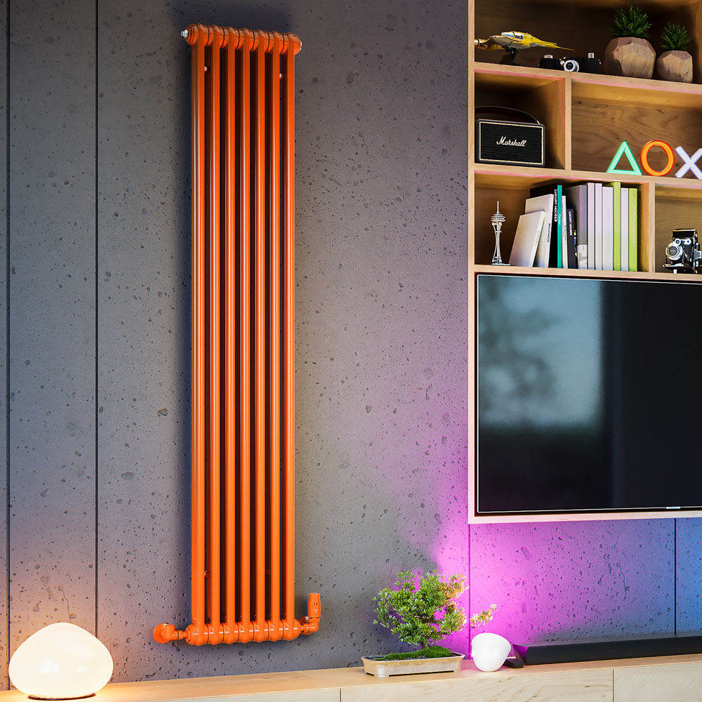 Terma Colorado 2960 BTU Orange Radiator 1800 x 339mm Image 2